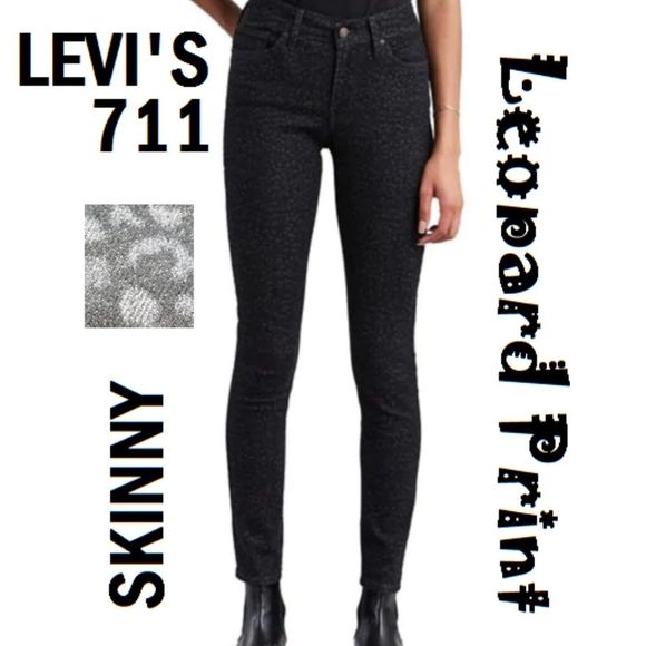 LEVI'S LEOPARD 711 SKINNY SIZE 0/25 BNWT - Picture 1 of 8